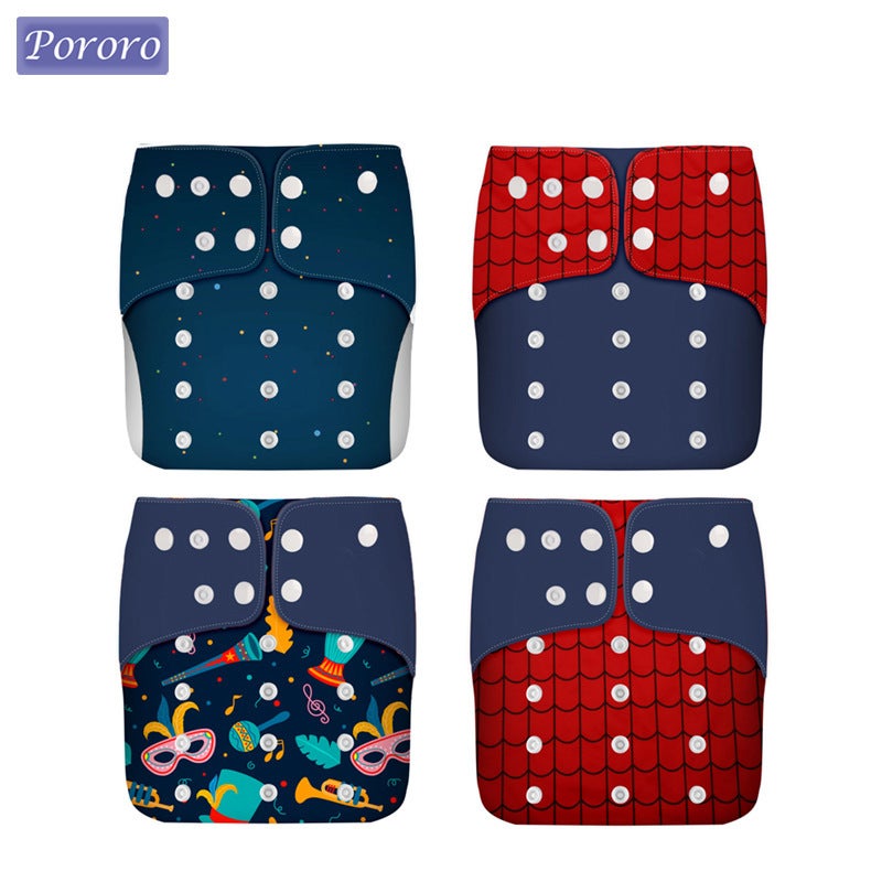 1-3 Years Old Double-Breasted Ear Printing For Boys And Girls Washable Diaper Baby Diaper Toilet Training Pants - Image 5